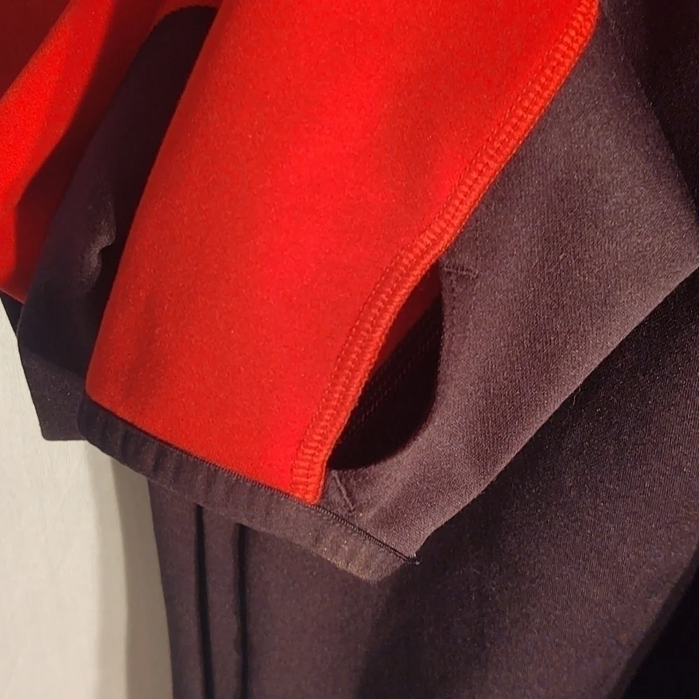 The North Face Black and Red Hooded Track Jacket Sz M